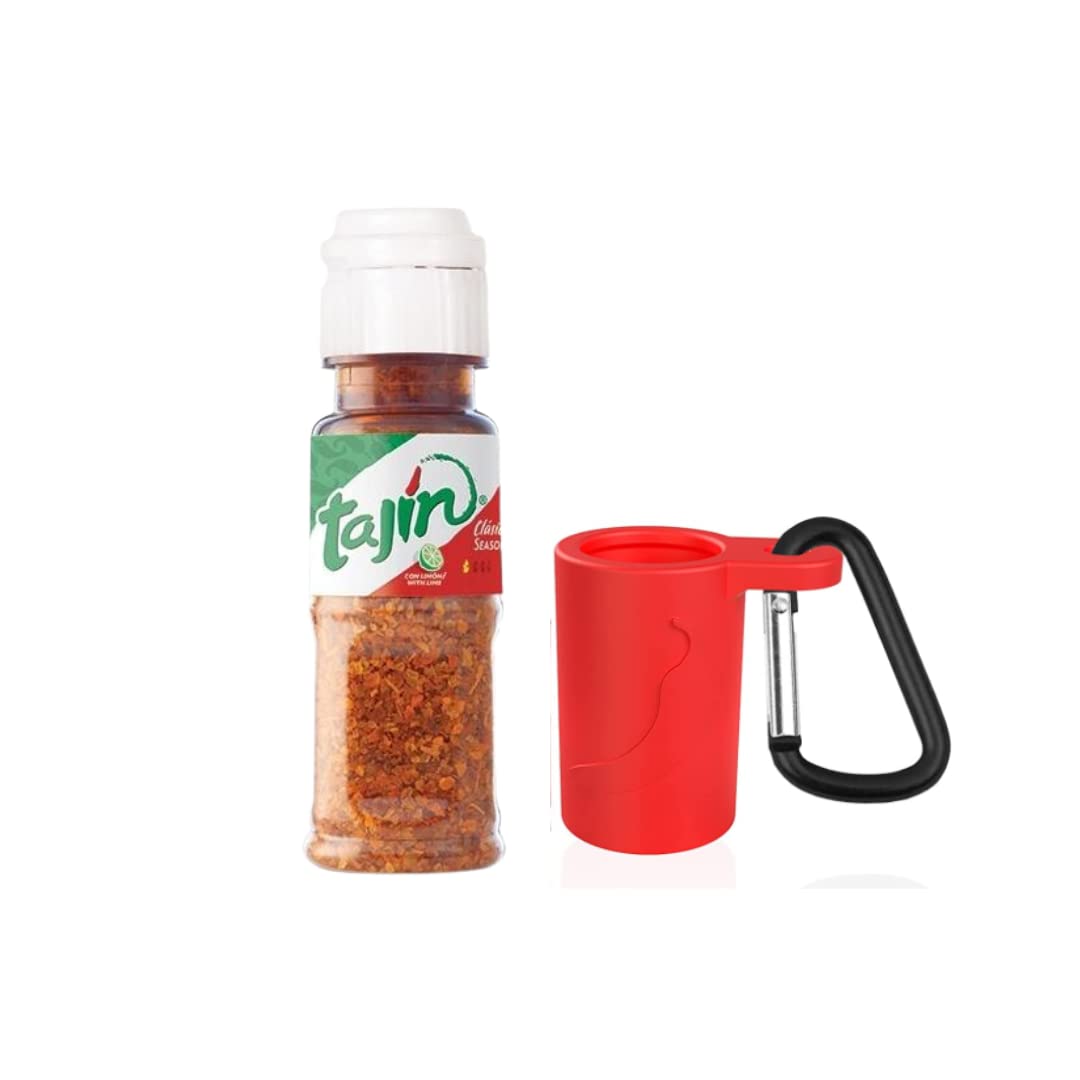 Atlantic Rush Mini Tajin Bottles With Keychain - Includes (.35oz) Bottle of & Portable Travel Seasoning On The Go Miniature Gift Set, 2.0 Ounce, 1Pack