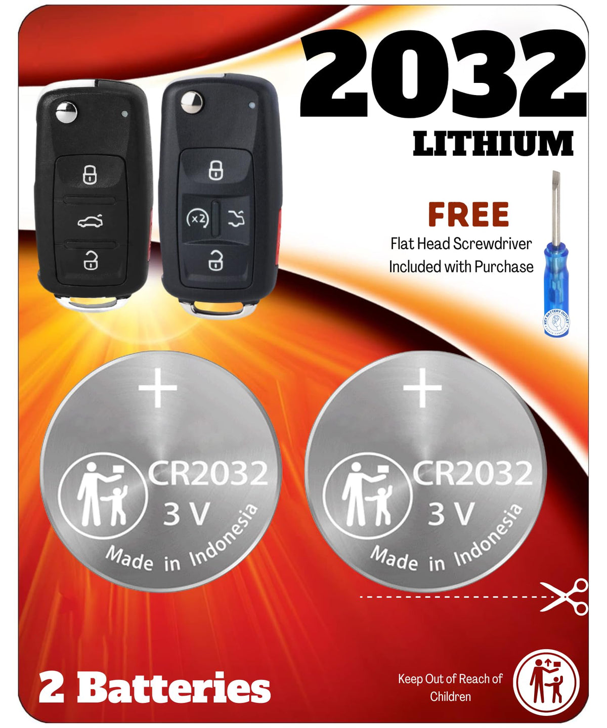 Volkswagen 1998-2018 Key Battery