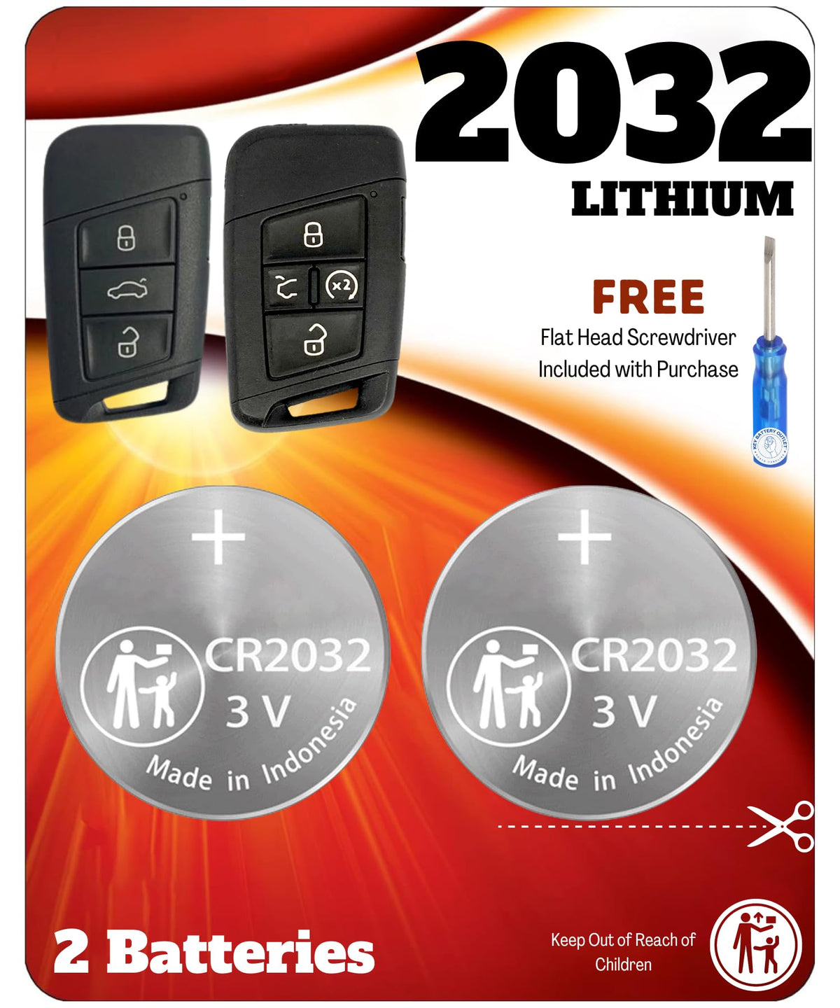 Volkswagen 2018-2023 Key Battery