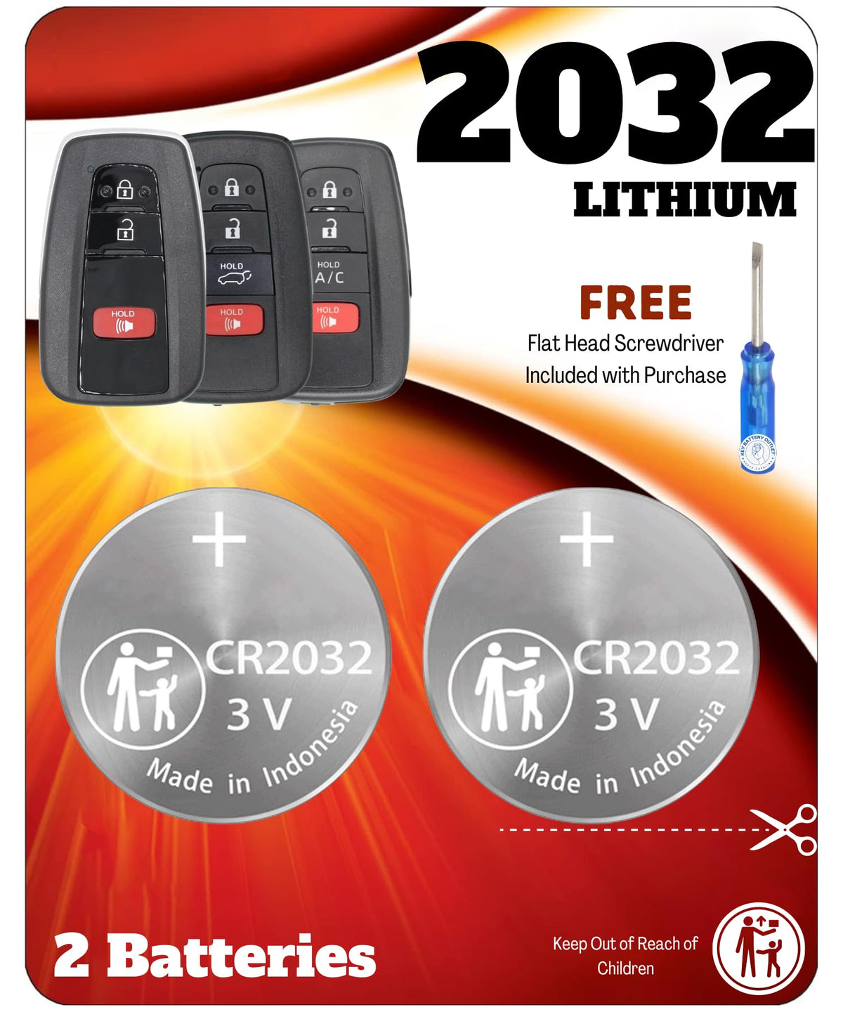 Toyota 2018-2024 Rav4 Key Battery