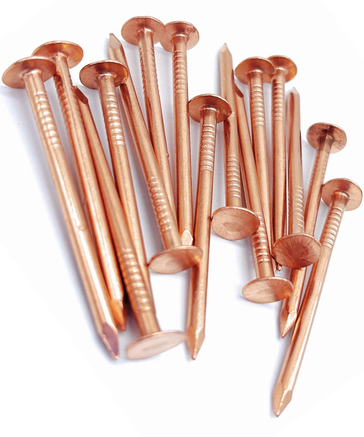 2 Inch Copper Nails Roofing Finish Nails USA MADE - Solid Pure Copper Slating Nails Spikes Flashing Furniture Boat - Package Includes The Highest Quality Copper Nails by Dubbs Hardware