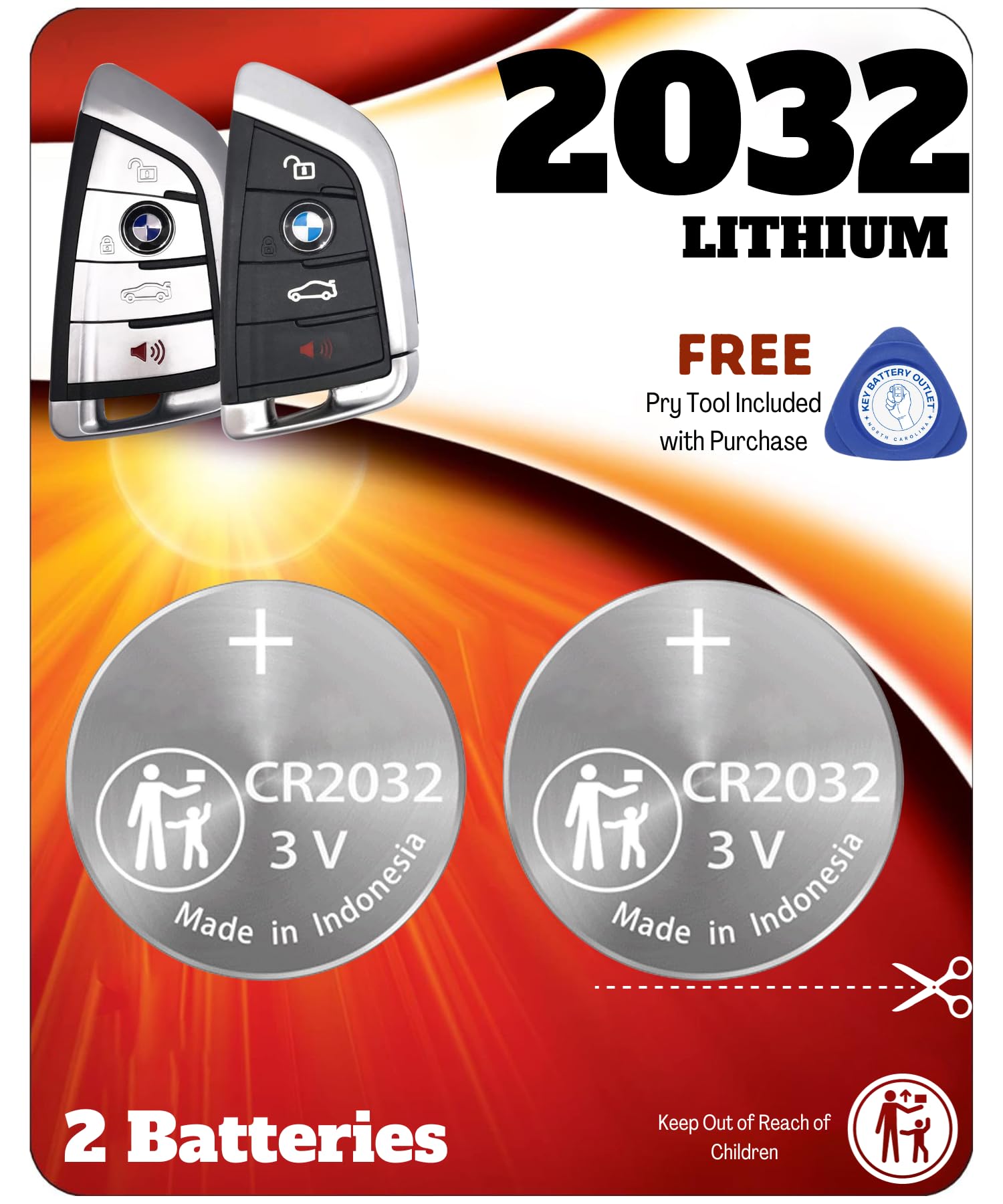 Replacement LIR2025 Battery For BMW Key Fob (A58) – Easy Installation, 3V Lithium Cell