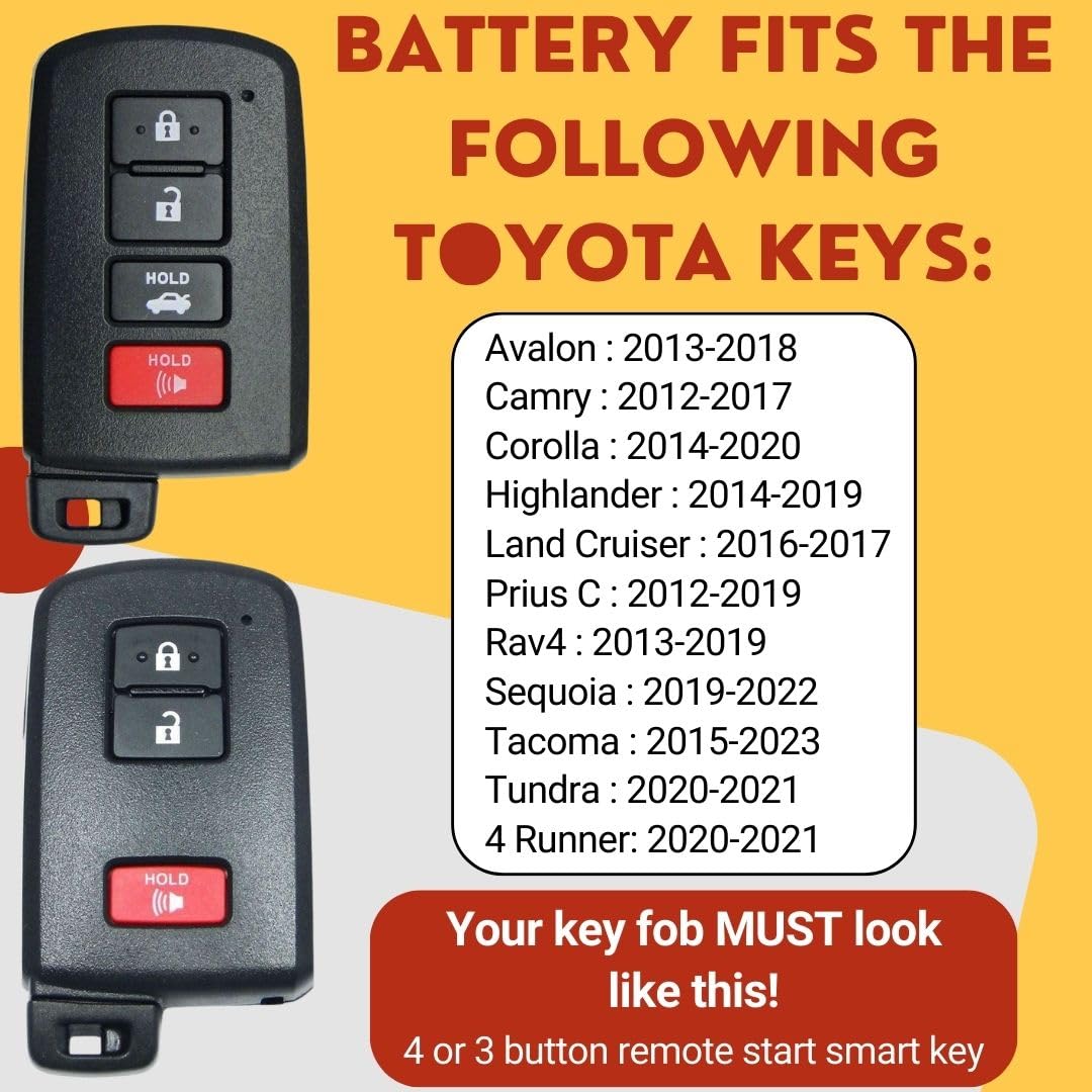 key fob battery for 2016 toyota corolla